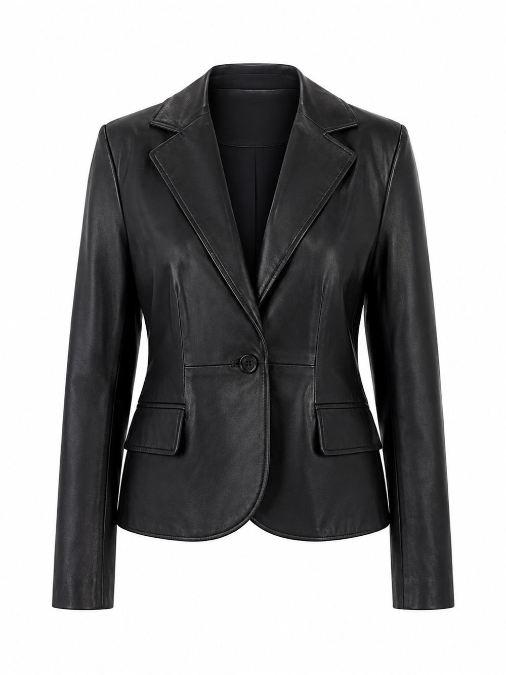 Vintage Worthington Black Genuine Leather Blazer